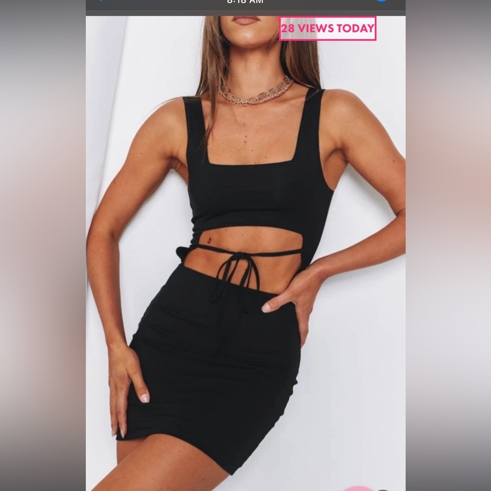 Black mini dress